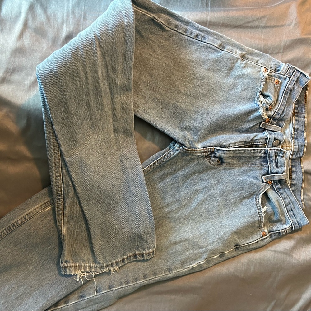 Levi's Light Blue Women's Jeans 505 vintage worn in